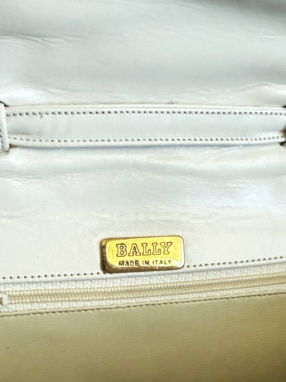 Bally crossbody bag Vintage women's milk color leather made in Italy - Picture 6 of 7